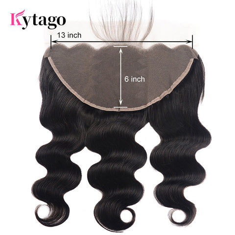 Kytago 13*6 Body Wave Virgin Hair Frontal Lace Closure Human Hair