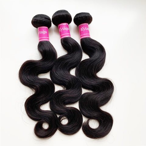 Kytago Affordable Virgin Malaysian Body Wave 3 Bundles/Lot Malaysian Virgin Remy Human Hair Weave