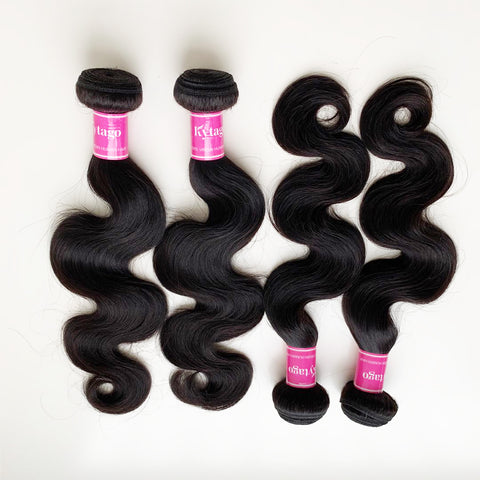 Kytago Indian Body Wave 4 Bundles Human Virgin Hair Weft