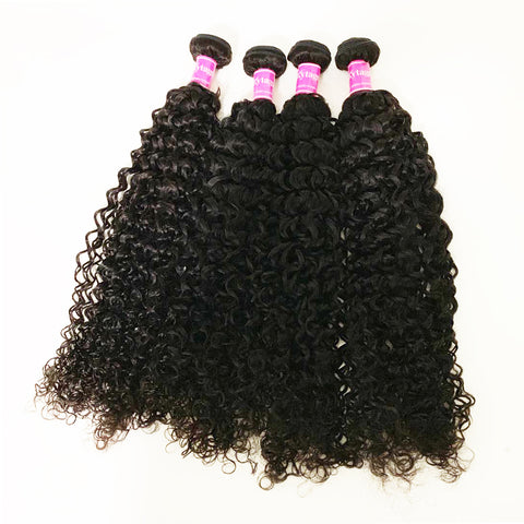 Kytago Brazilian Jerry Curly Hair 4 Bundles Unprocessed Virgin Hair Weave