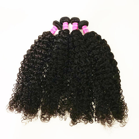 Kytago Jerry Curly Peruvian Hair Weave 4 Bundles