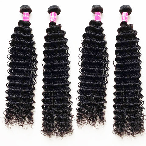 Kytago Premium Virgin Remy Malaysian Hair Deep Wave Weave 4 Bundles