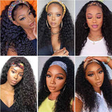 Kytago High Quality Headband Wigs Curly Human Hair Wigs Virgin Hair Natural Black