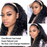 Kytago Deep Wave Virgin Human Hair Headband Wigs For Sale Online