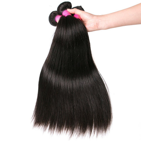 Kytago Quality Virgin Malaysian Hair Weave 3 Bundles Natural Black Straight Malaysian Virgin Hair