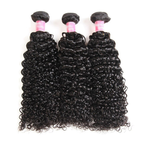 Kytago 100% Unprocessed Virgin Peruvian Curly Hair Remy Human Hair Weave 3 Bundles