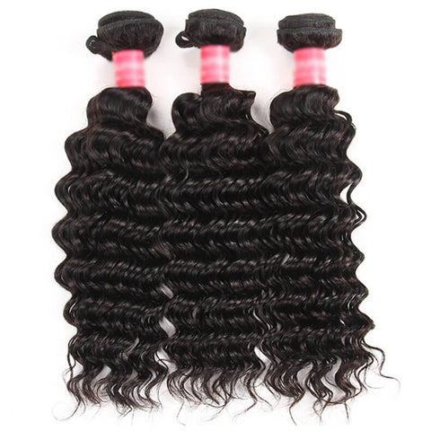 Kytago Quality Virgin Peruvian Deep Wave 3 Bundles Real Human Hair Weave For Sale