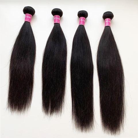 Kytago Brazilian Straight Virgin Hair 4 Bundles 8-30 Inches