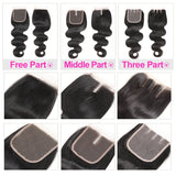 Kytago Indian Human Hair Body Wave 4 Bundles With 4*4 Lace Closure