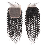 Kytago 4*4 Three Part Middle Part And Free Part Lace Closure Curly 100% Virgin Human Hair