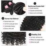 Kytago Unprocessed Brazilian Virgin Hair Deep Wave 3 Bundles Soft Best Virgin Brazilian Human Hair Weave