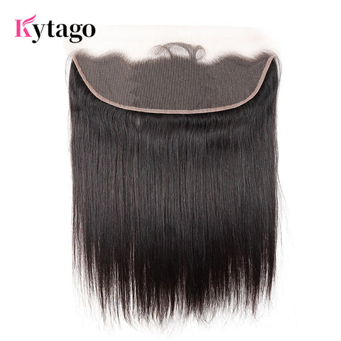 Kytago 13*4 Ear To Ear Lace Frontal Closure Straight Soft Natural Virgin Hair